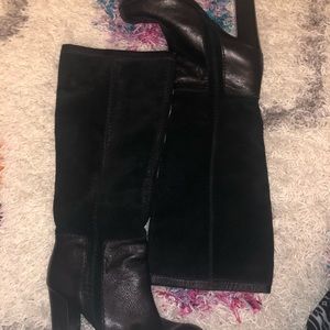 Black knee boots